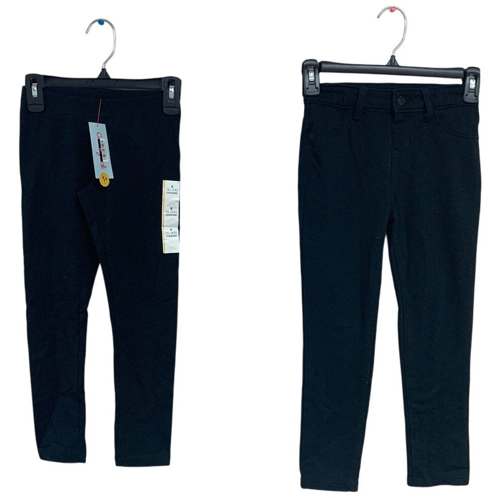 2 Cat &amp; Jack Girls Small (6/6x) Super Stretch Adjustable Waist Jegging Leggings