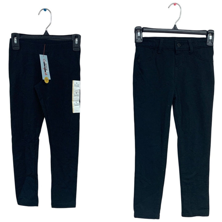 2 Cat &amp; Jack Girls Small (6/6x) Super Stretch Adjustable Waist Jegging Leggings