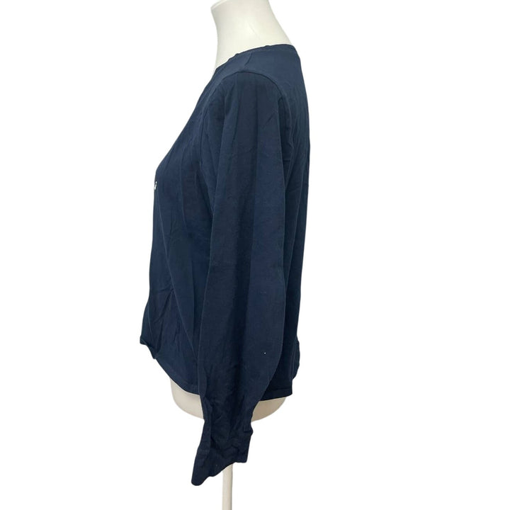 Hollister Womens Large Long Sleeve Crew Neck Cotton Sleep Wear Tee Shirt