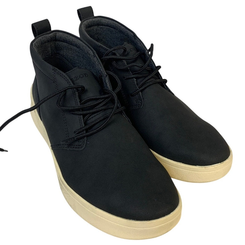 IZOD Mens Size 10 Black Ankle Boot Palmer Lace Up Round Toe Memory Foam Shoes
