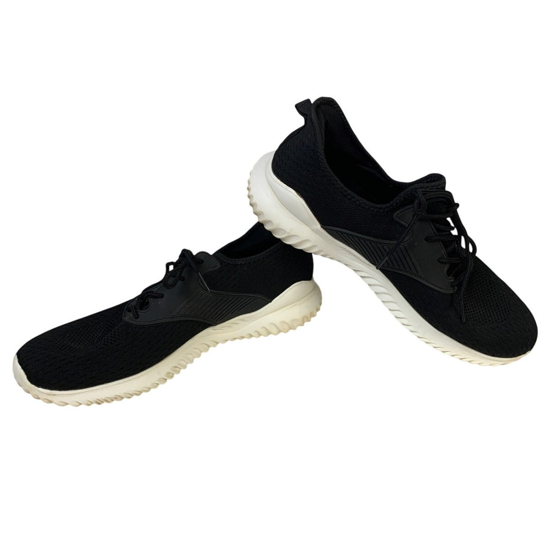 Athmile Womens Size 13 Black Sneakers Lace Up Closed Round Toe Tennis Shoes