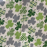 St Patrick's Day Shamrock Plaid Polka Dot Stripe Oval Polyester Table Cloth