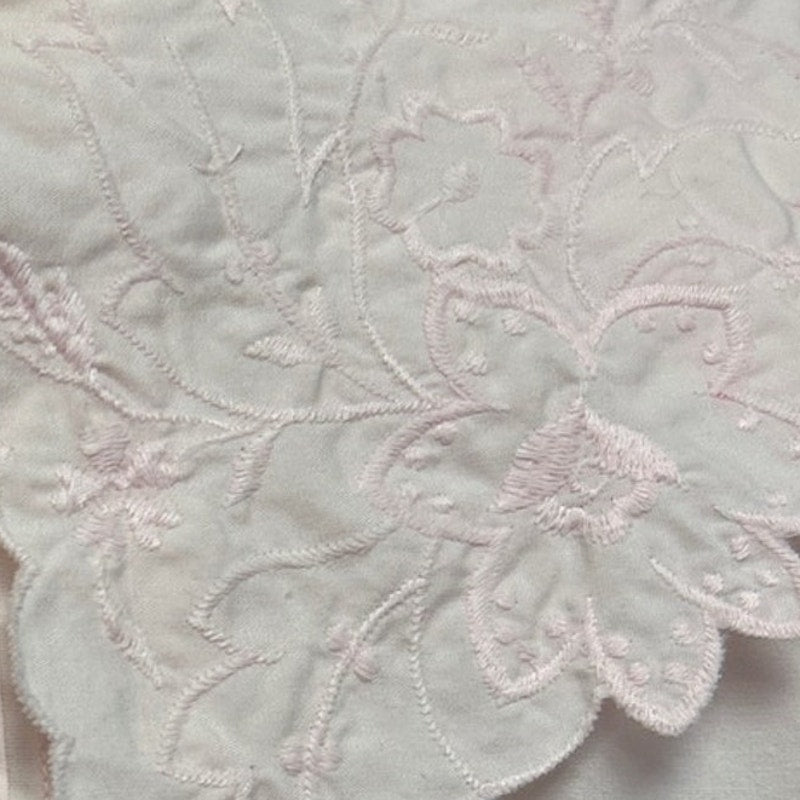 Vintage Jason Prescott Womens Size 8 100% Cotton Lacy Collar Pearl Button Shirt