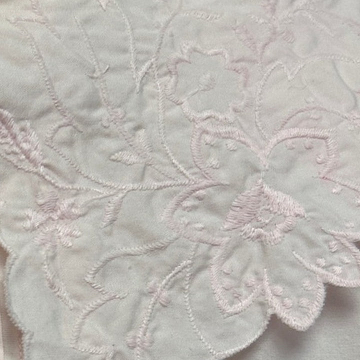 Vintage Jason Prescott Womens Size 8 100% Cotton Lacy Collar Pearl Button Shirt