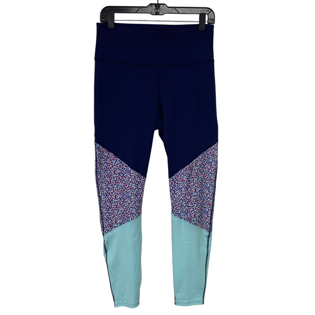Old Navy Active Womens Large Fitted Tri Color PolySpandex Workout Leggings