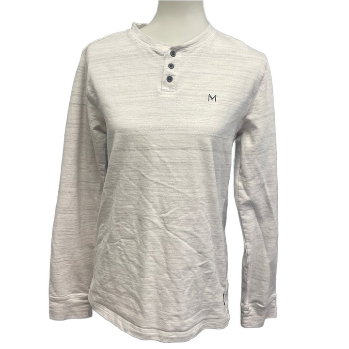 Maven Mens Medium Long Sleeve Three Button PolyCotton Henley Tee Shirt