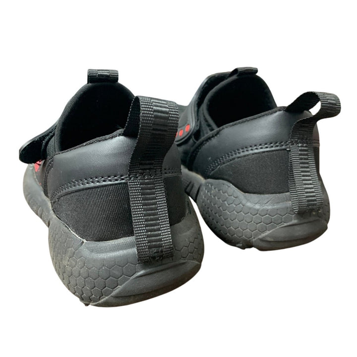 Little Boys 12 Black Red Lightweight Breathable Non Slip Athletic Sneaker Shoes
