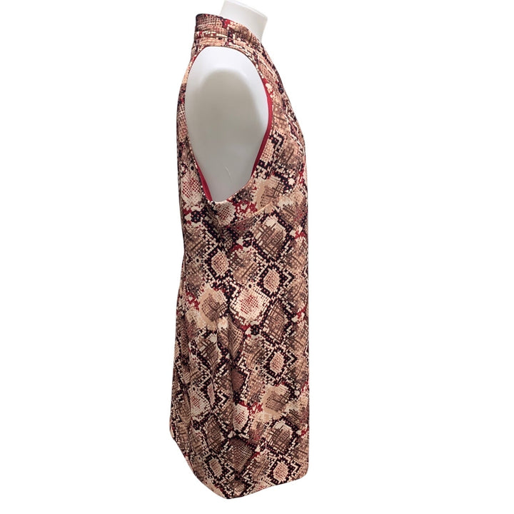 New Rachel Roy Womens SnakeSkin Print Sleeveless Asym Crossover Sheath Dress
