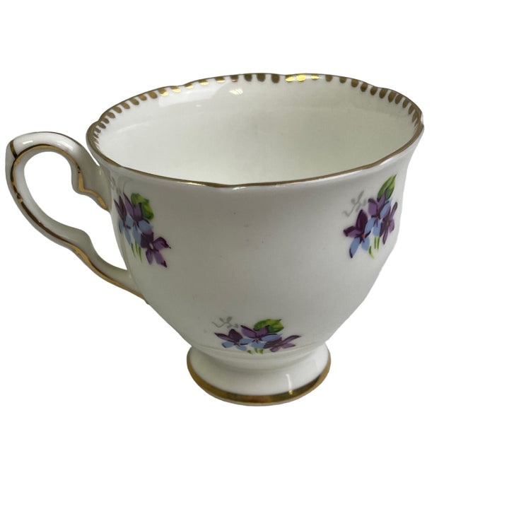 Vintage Royal Stafford Sweet Violets England Saucer Cup Bone China Teacup Set