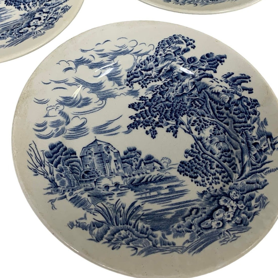 Vintage Countryside Wedgwood Ltd Set of 6 Small Water Wheel Mill Plates