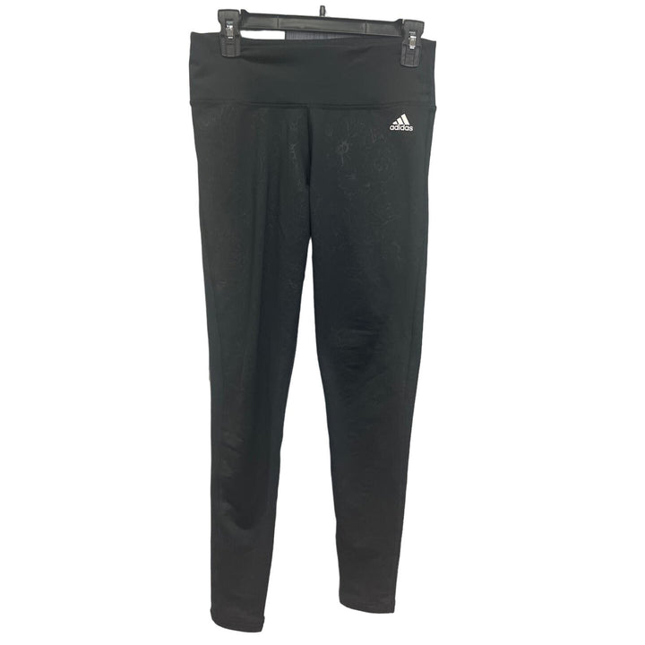 Adidas Womens Medium Climalite Polyester Blend Long Pull On Black Leggings