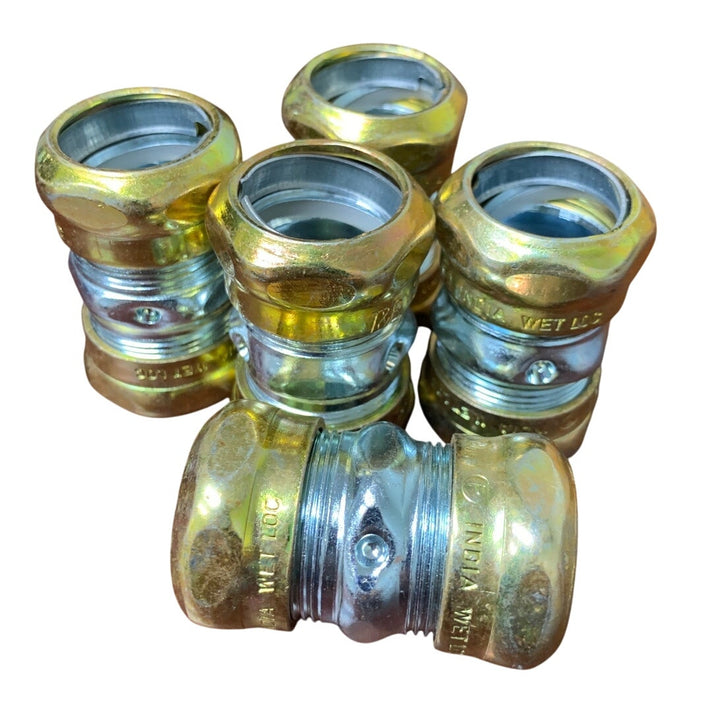 5 New Open Box Thomas &amp; Betts 3/4" EMT Compression Couplings Rain Tight