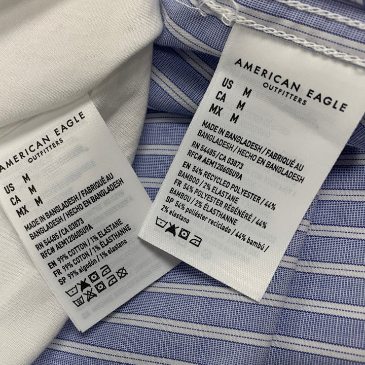 2 New American Eagle Mens Medium Long Sleeve Collared Button Up Shirts