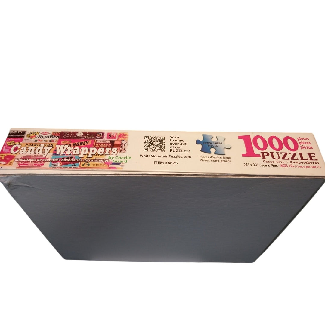 White Mountain Puzzles Candy Wrappers 1000 Piece Jigsaw Puzzle by Charle Girard