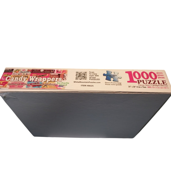 White Mountain Puzzles Candy Wrappers 1000 Piece Jigsaw Puzzle by Charle Girard