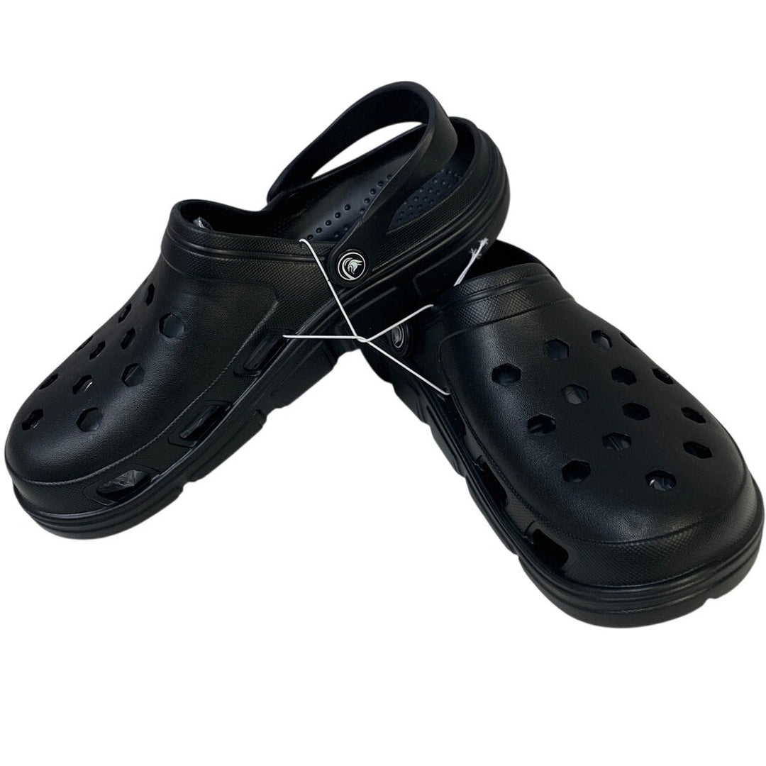 New Mens Size 10 Black Clog Sandal Round Toe Slip On Garden Water Shoes