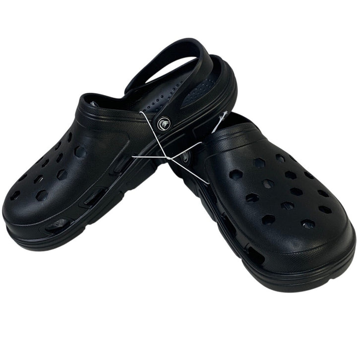 New Mens Size 10 Black Clog Sandal Round Toe Slip On Garden Water Shoes