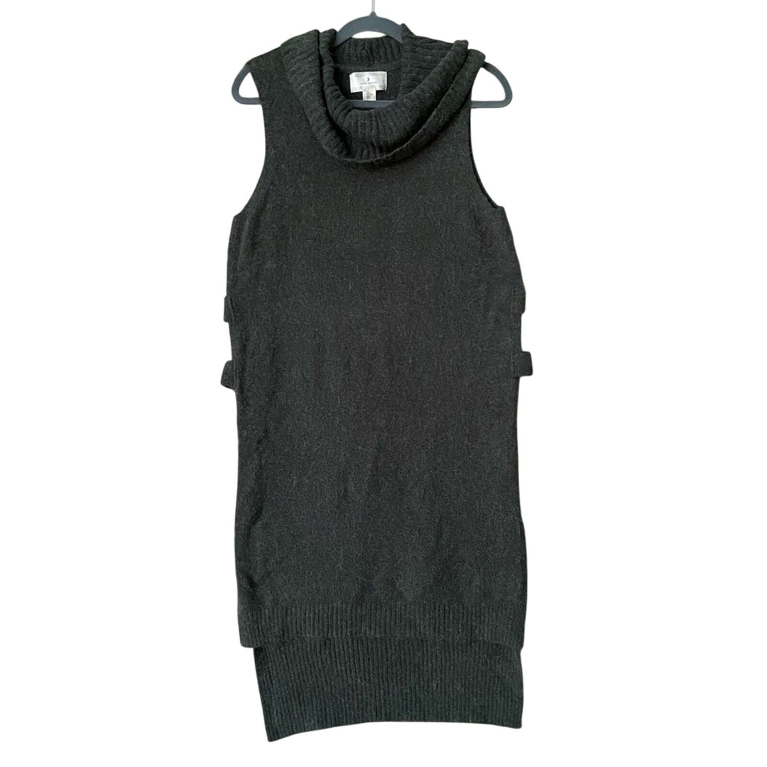 New Ruby Moon Womens Large Green Sleeveless Turtleneck Cowl Neck Tunic Sweater