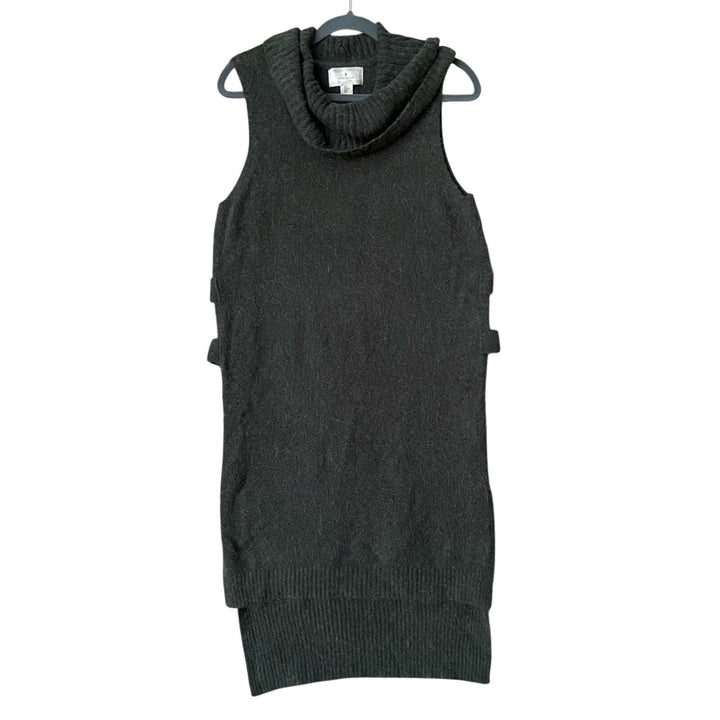New Ruby Moon Womens Large Green Sleeveless Turtleneck Cowl Neck Tunic Sweater