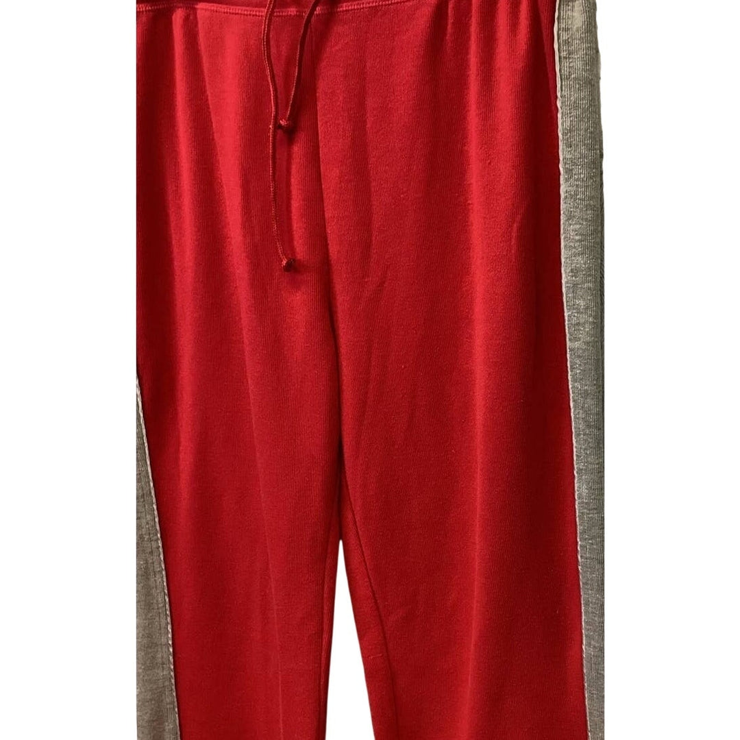 Jay Day Womens XL Side Stripe Cotton Blend Drawstring Elastic Waist Sweat Pants
