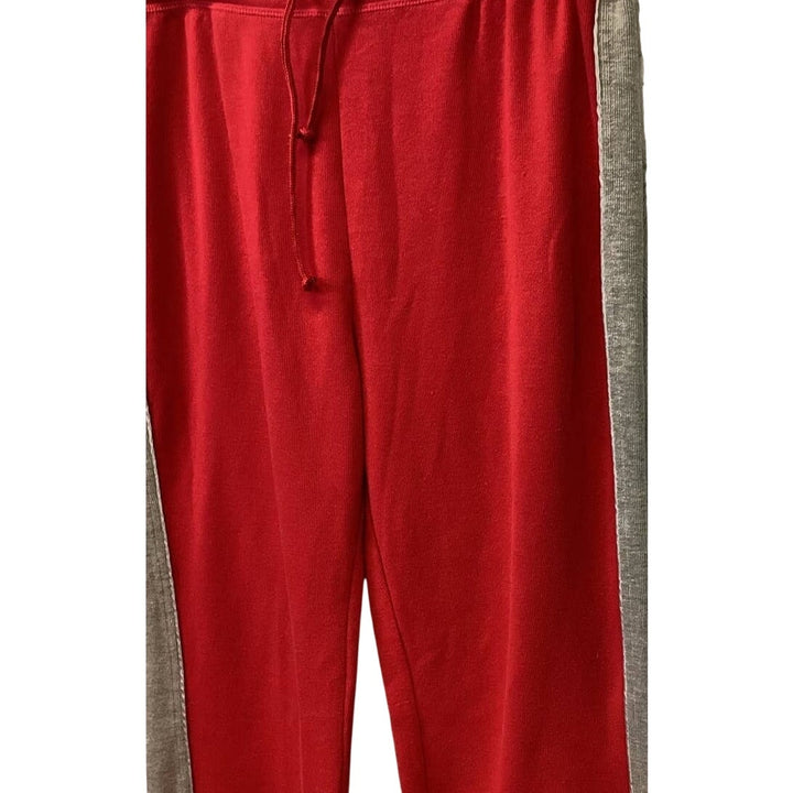 Jay Day Womens XL Side Stripe Cotton Blend Drawstring Elastic Waist Sweat Pants