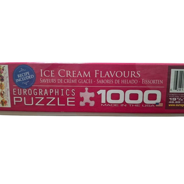 Eurographics Puzzle Ice Cream Flavours 1000 Piece Jigsaw Puzzle w Recipe