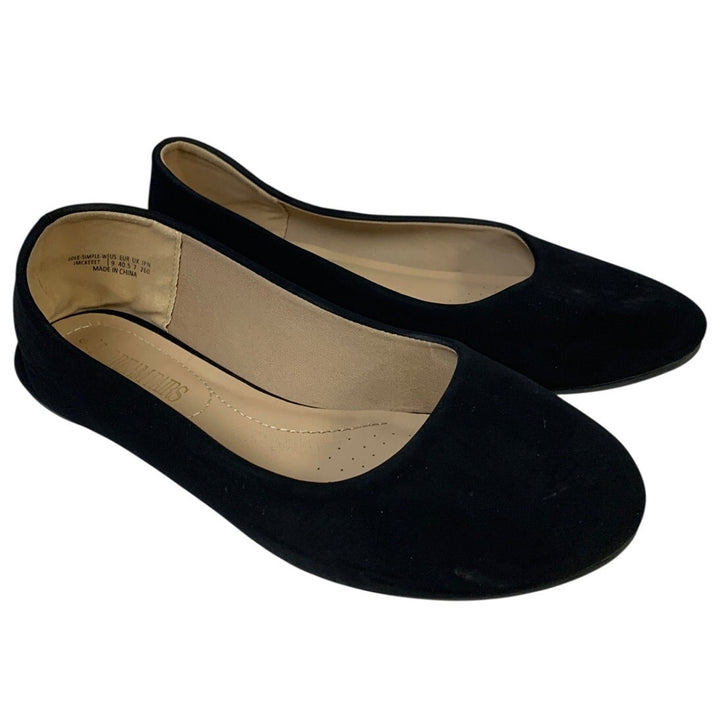 Dream Pairs Womens Size 9 Black Ballet Flats Closed Round Toe Slide On Shoes
