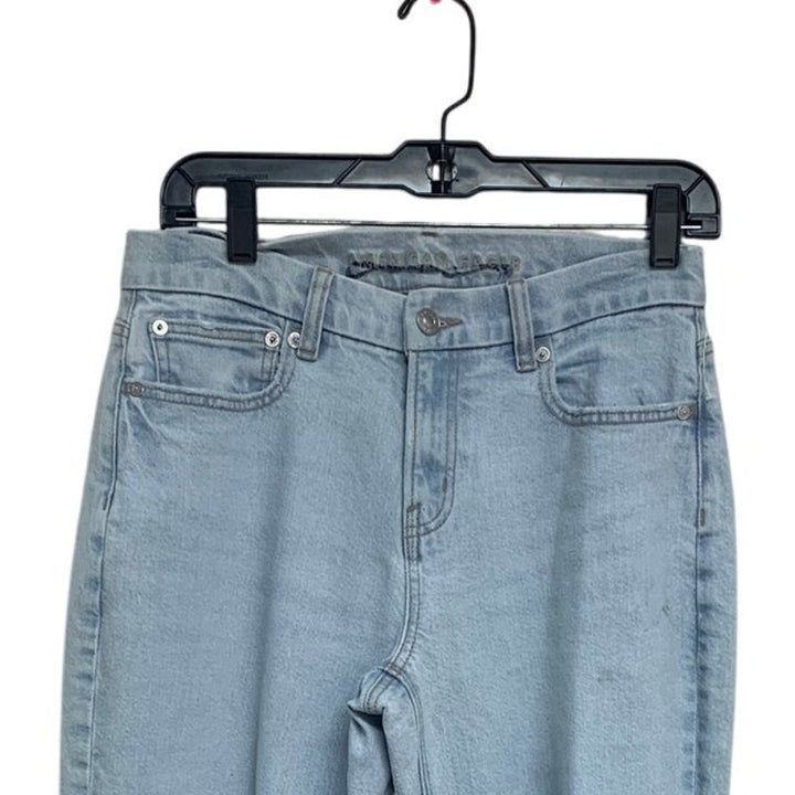 New American Eagle Womens Size 4 Regular Curvy Straight Denim Blue Jeans