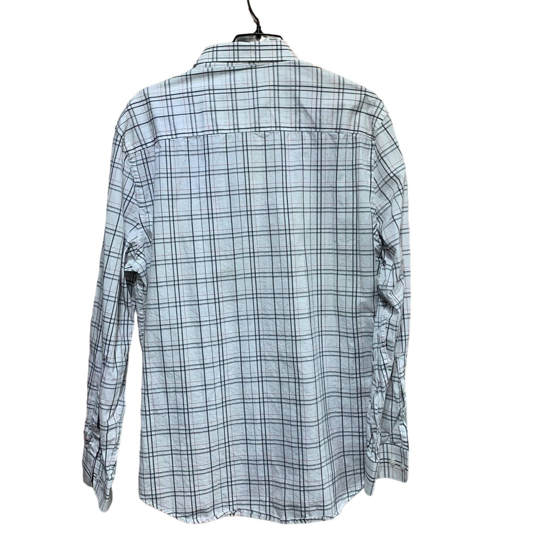 Perry Ellis XL Mens Long Sleeve 100% Cotton Plaid Button Down Casual Shirt