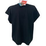 New Handprinted Womens Large Black Save the Planet Earth 100% Cotton Muscle Tee