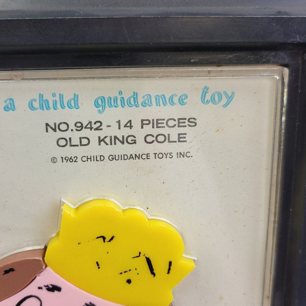 Vintage 1962 Plastic Child Guidance Toy Magnet Old King Cole Puzzle No. 942