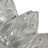 Vintage Cut Glass Bowl Flower Petal Candy Dish w chip Leaves Vines Mug