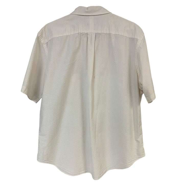 Ralph Lauren Mens XL White Short Sleeve Button Down Short Sleeve Collared Shirt