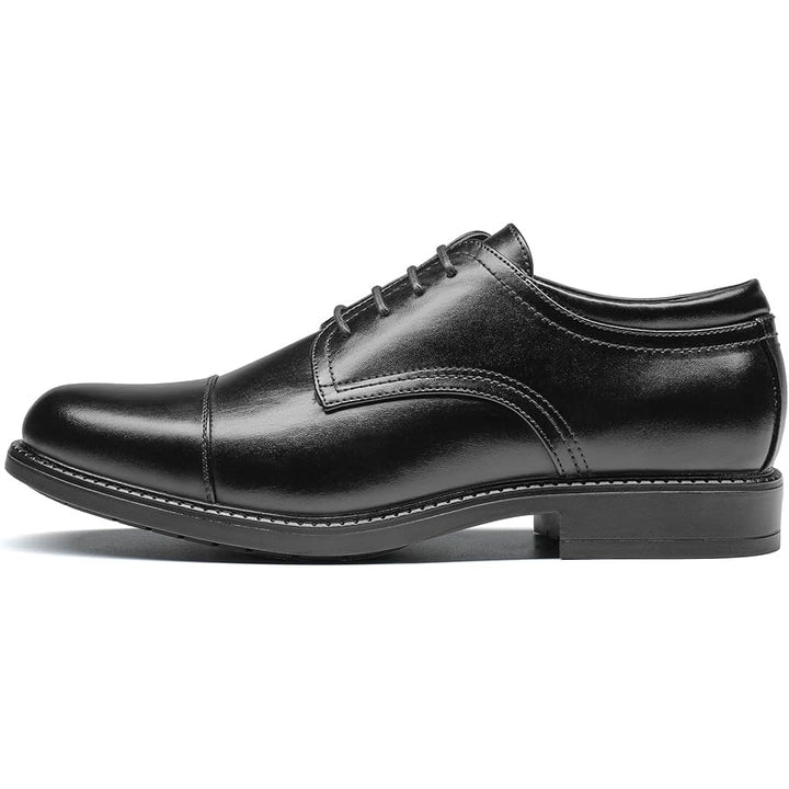 Bruno Marc Mens Size 8.5W Wide Black Lace Up Classic Oxford Dress Cap Toe Shoes