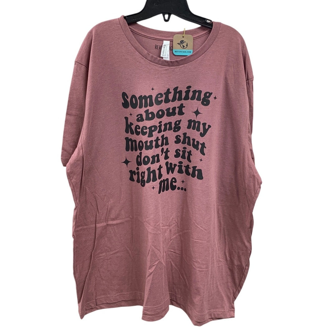 New Hand Printed Womens 3XL Keeping My Mouth Shut Don&