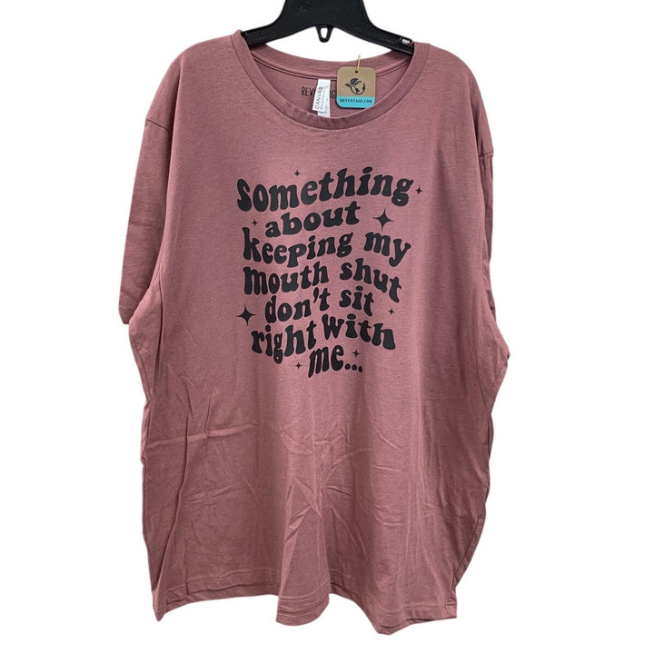 New Hand Printed Womens 3XL Keeping My Mouth Shut Don&