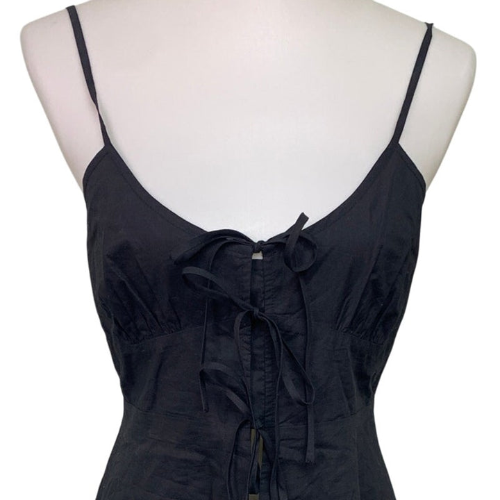 New American Eagle Womens Medium Front Tie Spaghetti Strap Fit n Flare Dress