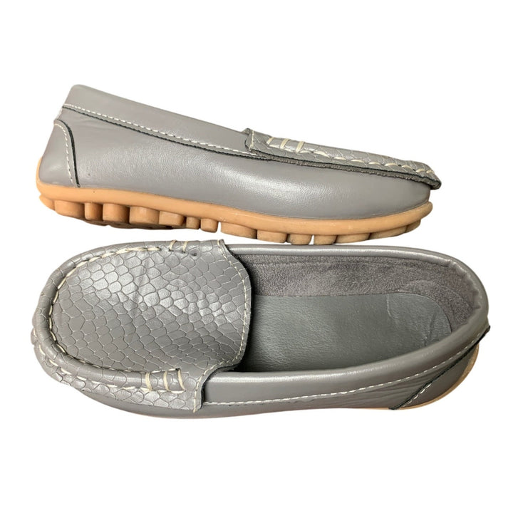 Lonsoen Toddler Toddler Boys Size 8 Gray Soft Slip On Loafers Dress Flat Shoes