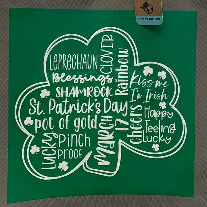 New Upcycled Hand Printed St Patrick&