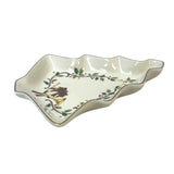 Vintage Mikasa Fine Porcelain Holiday Elegance Gold Trimmed Christmas Tree Dish