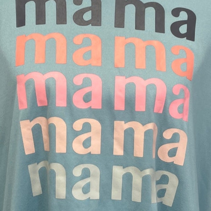 Time &amp; Tru Womens Maternity Small Mama Mama Mama Short Sleeve Tee Shirt