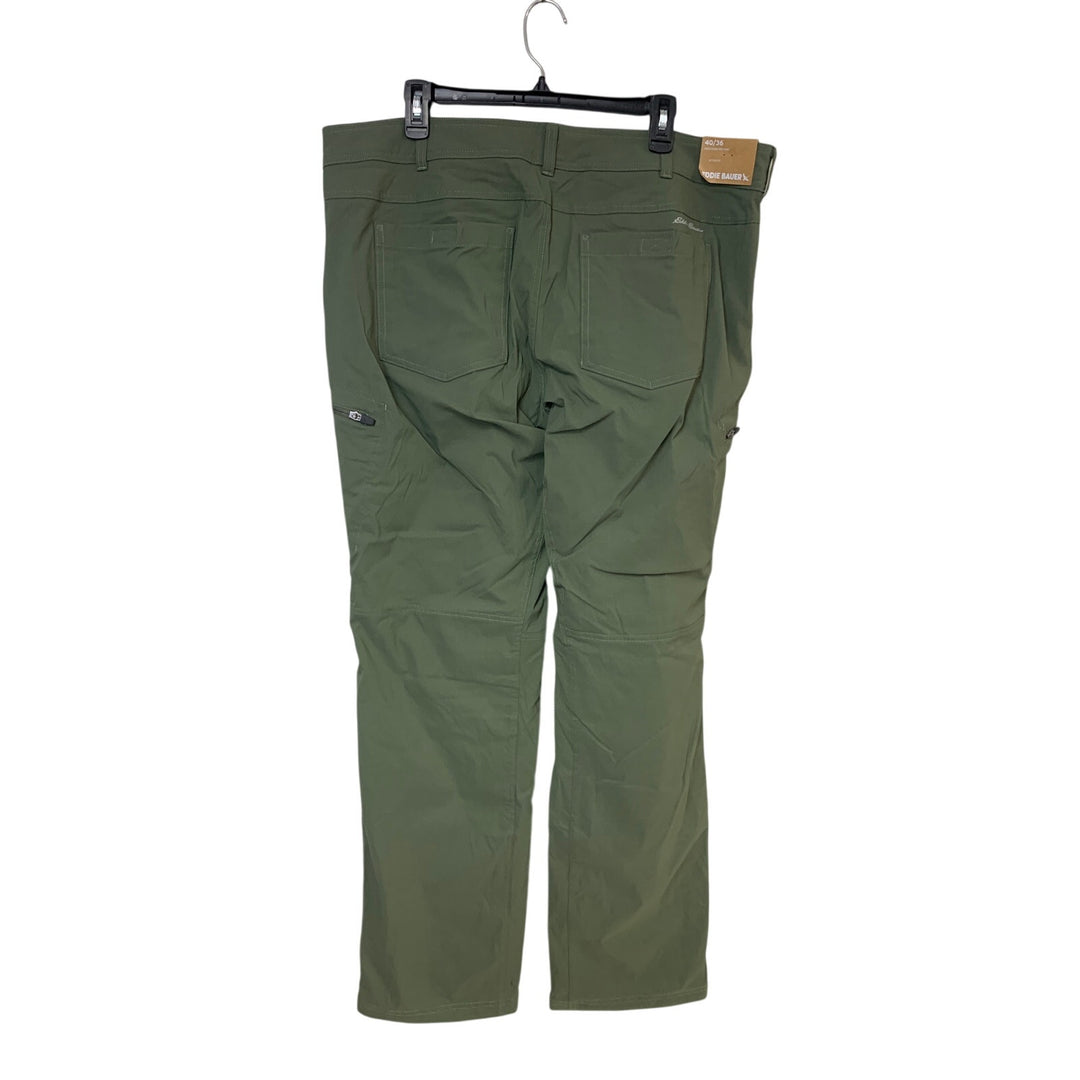 New Eddie Bauer Mens 40 / 36 Army Green Fleece Lined UPF 50+ Guide Pro Pants
