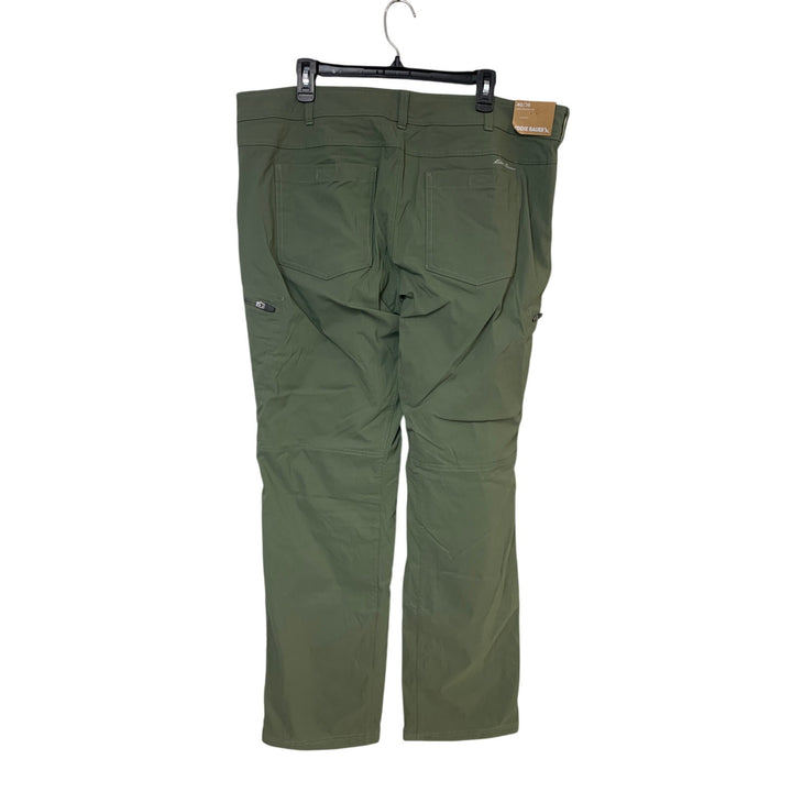 New Eddie Bauer Mens 40 / 36 Army Green Fleece Lined UPF 50+ Guide Pro Pants