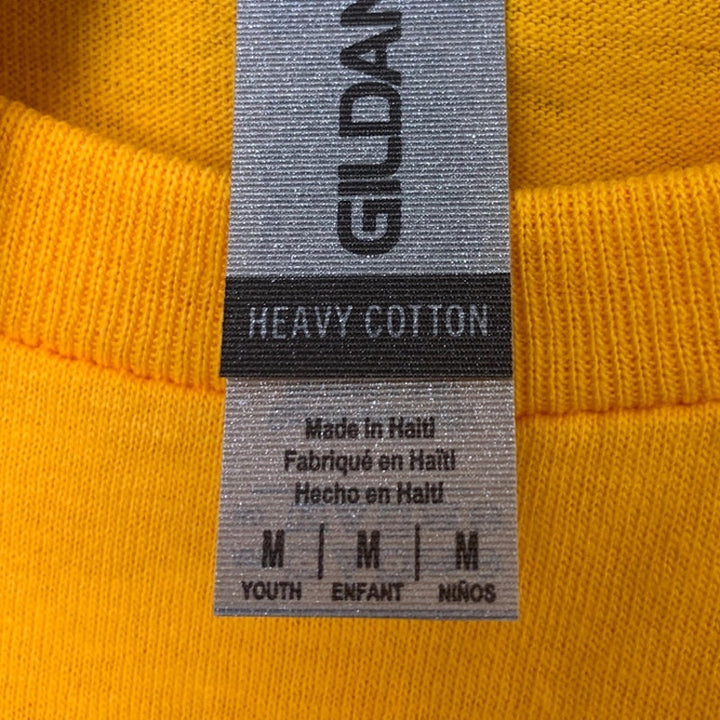 New Hand Printed Youth Medium Gold Yellow Equality Rainbow Pride Tee Shirt