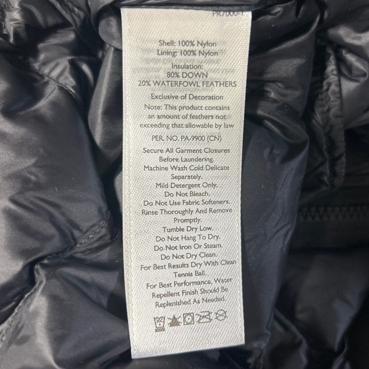New Eddie Bauer Womens Large Black 650FP Down Shaw Zip Up Long Puffer Vest