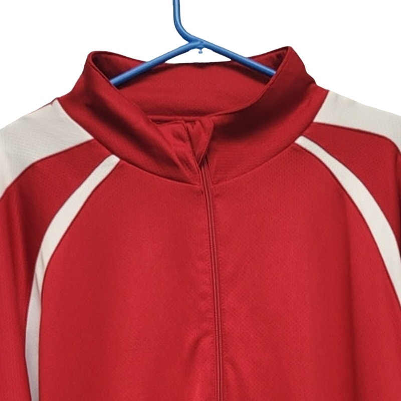 EastBay Mens 3XL Polyester Side Striped Full Zip Long Sleeve Athletic Jacket