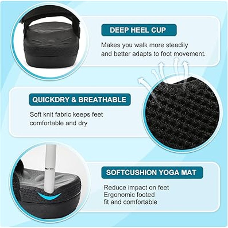 New Joinfree Women Size 9.5 Black Mesh Hook Loop Orthopedic Walking Sandal Shoes