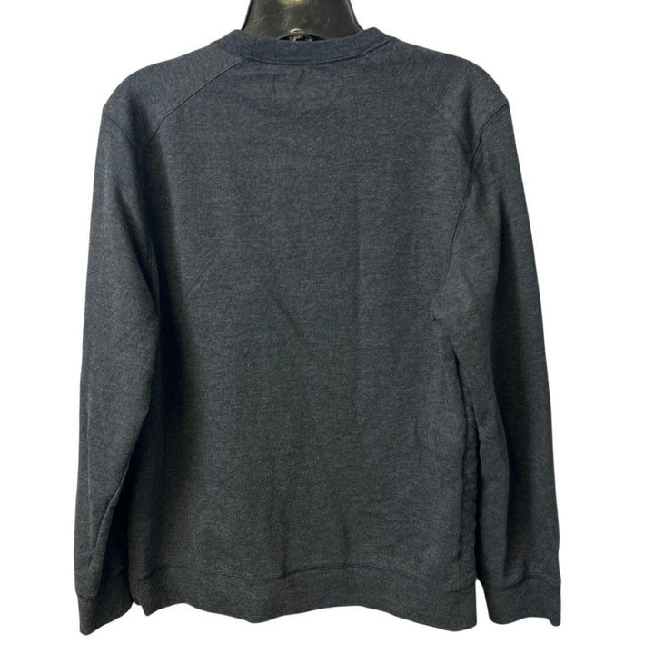 INC International Concepts Womens Medium Gray Long Sleeve Quilted Sweatshirt