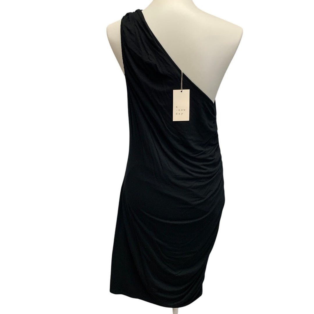 New A New Day Womens Large Asymmetrical Body Con One Shoulder Stretchy Dress