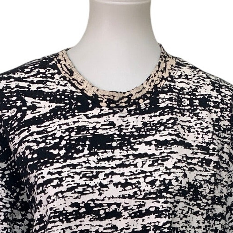 Brooklyn Xpress Mens XXL Paint Splatter Short Sleeve Crew Neck ZipperTee Shirt